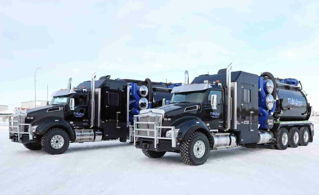 Fluidpro Hydra VAC Trucks Front and Left Side Focus